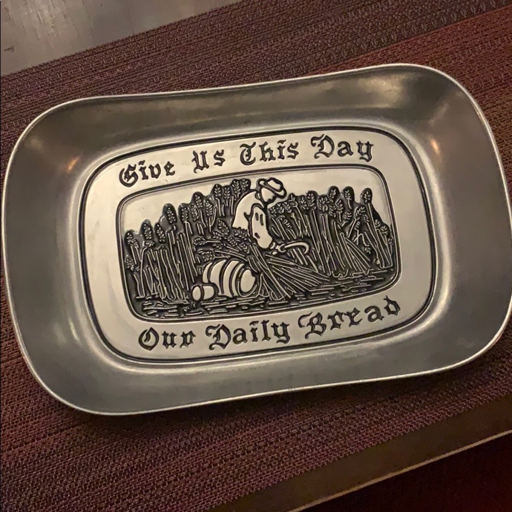Wilton Armetale Give Us This Day Bread Tray